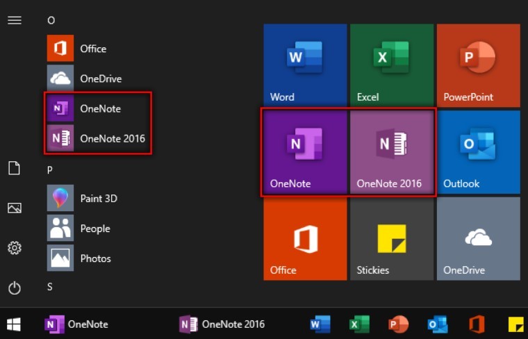 Software OneNote di Windows 10 (Office)